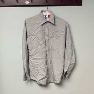 Peter Millar Black and White Checkered Shirt